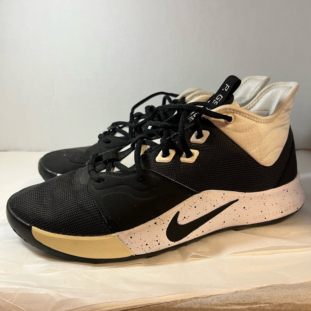 Nike PG 3 TB Black White Oreo Paul George Men's Sz 10 - Black